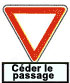 avertissement ceder intersection